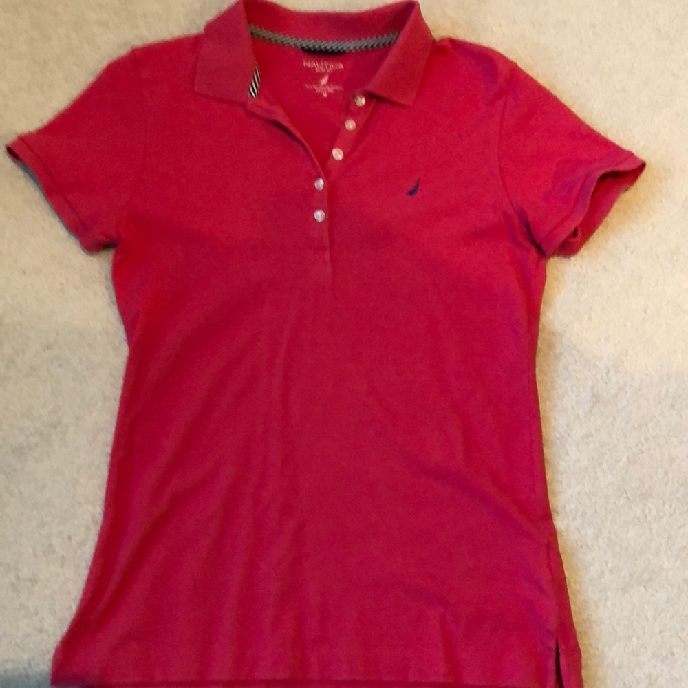 Nautica Slim Fit Pink Polo - Size M